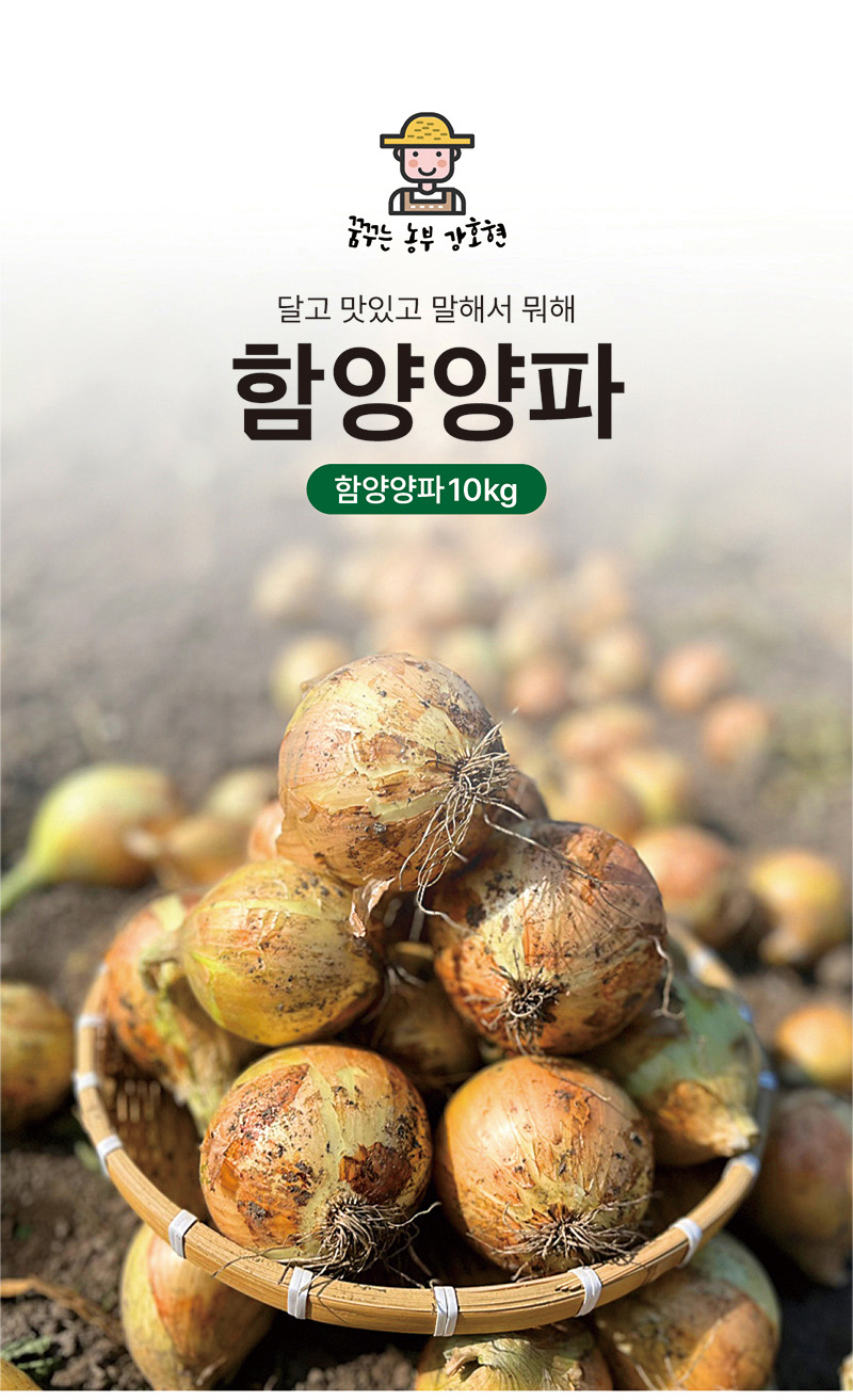 
꿈꾸는 농부 강호현
달고 맛있고 말해서 뭐해
함양양파
함양양파 10kg