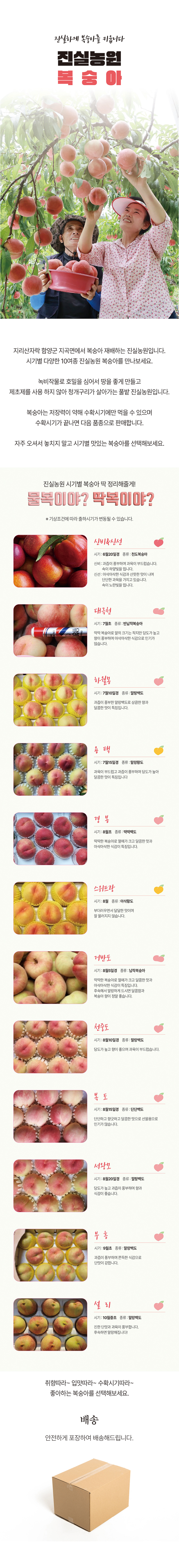 [ 진실농원 ] 복숭아 2kg(신비+신선 혼합 / 27개 이내)